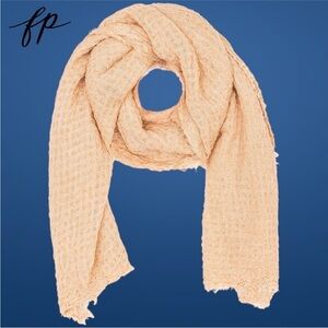NWOT Free People Long Weekend Waffle Scarf One Size